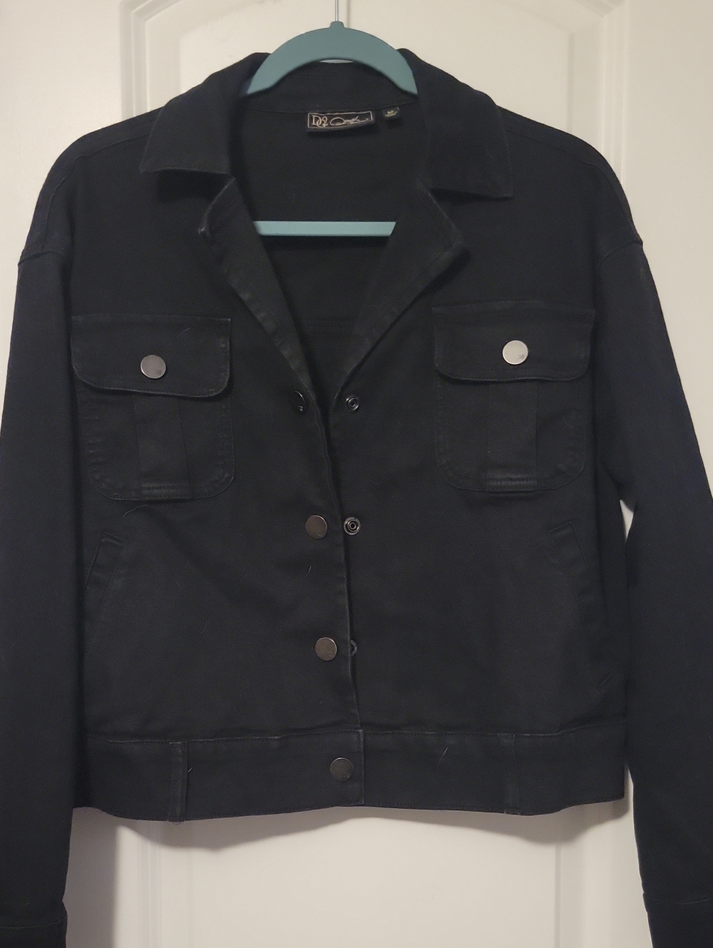 DG2 by Diane Gilman Black Denim Jacket